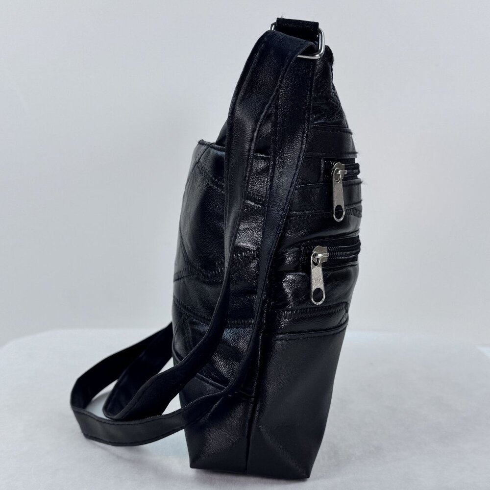 Stone Mountain Black Patch Leather Crossbody Bag … - image 7